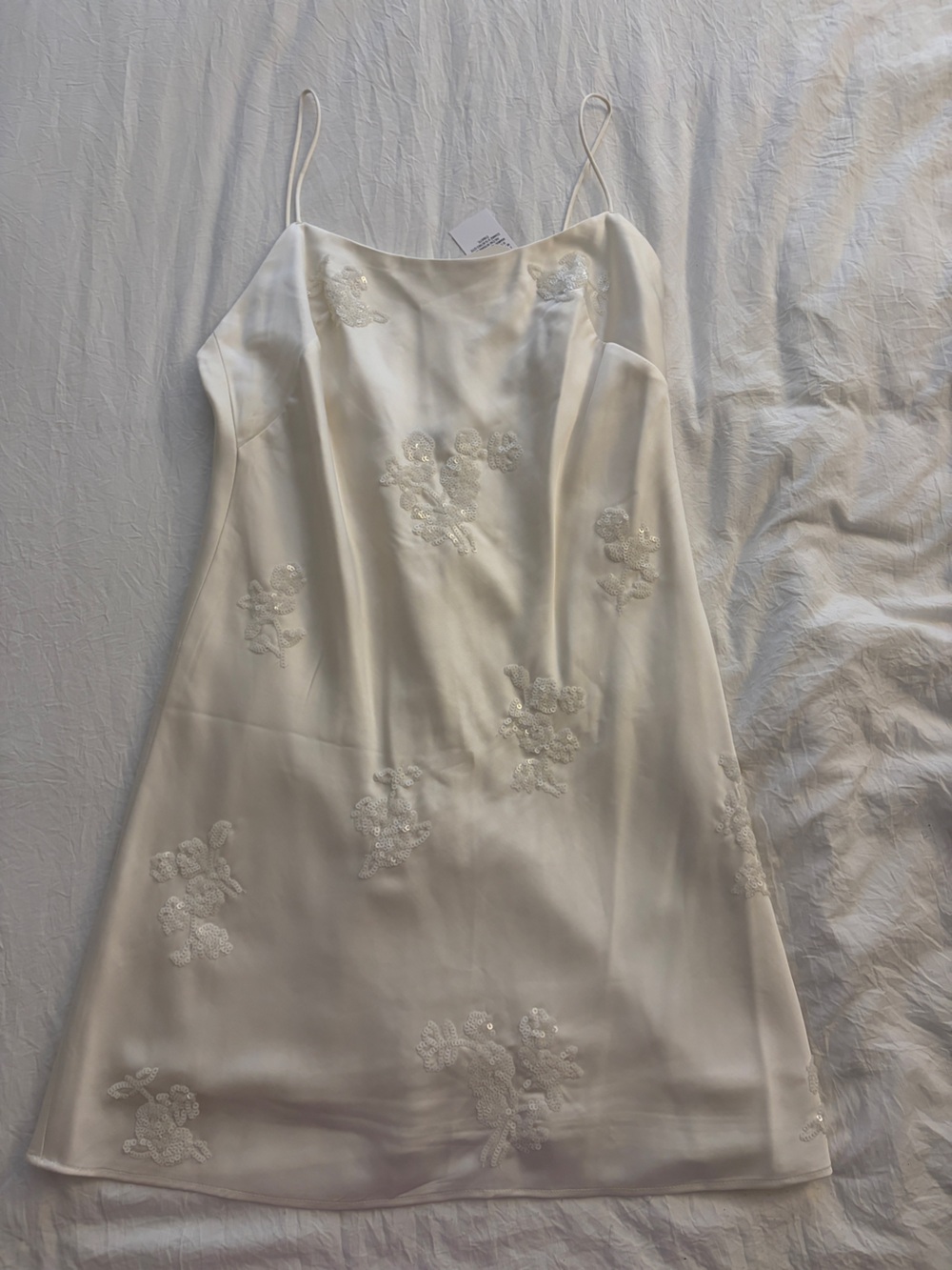 Abercrombie & Fitch White Embellished Mini Dress